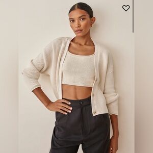 Elke Cotton Tank And Cardigan Set S